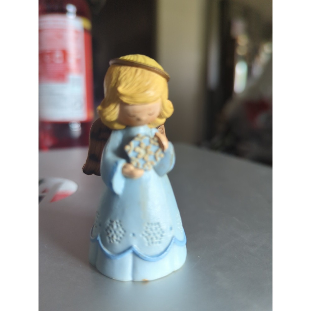 Vintage Hallmark Merry Minis Snowflake Angel 1980 Plastic Figurine 2.5" Tall